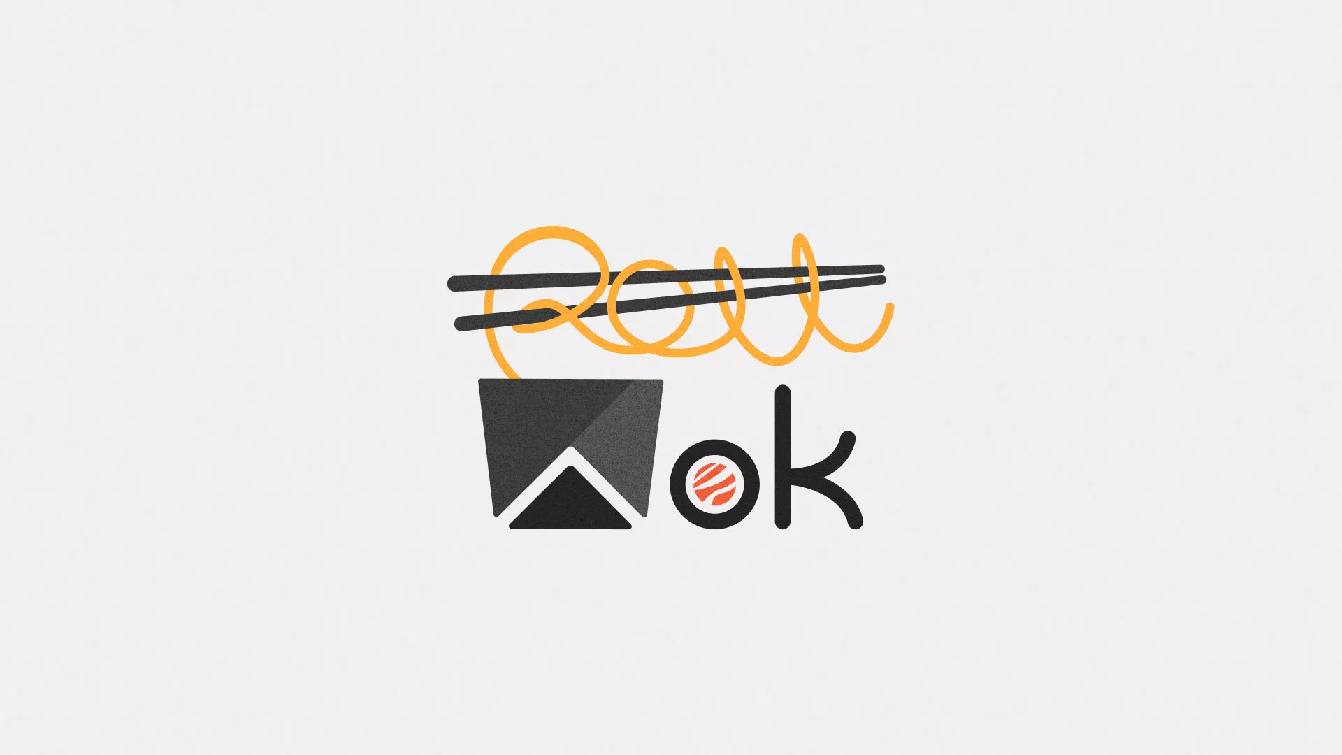 Разработка логотипа суши-бара «Roll Wok Club» в Советске